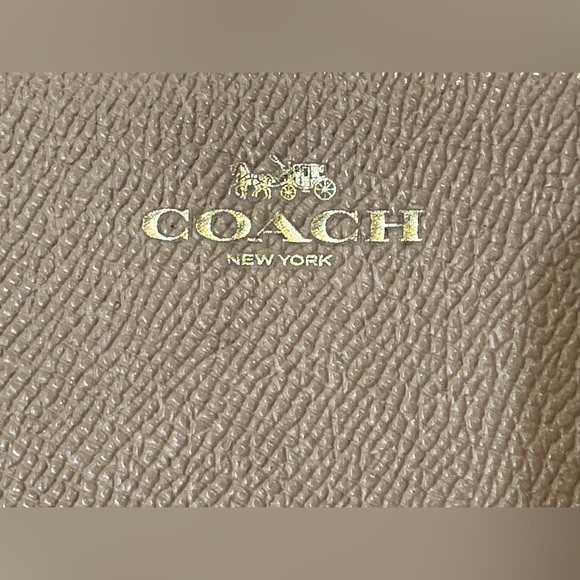 Coach Tan Corner Zip Wristlet - Picture 4 of 9